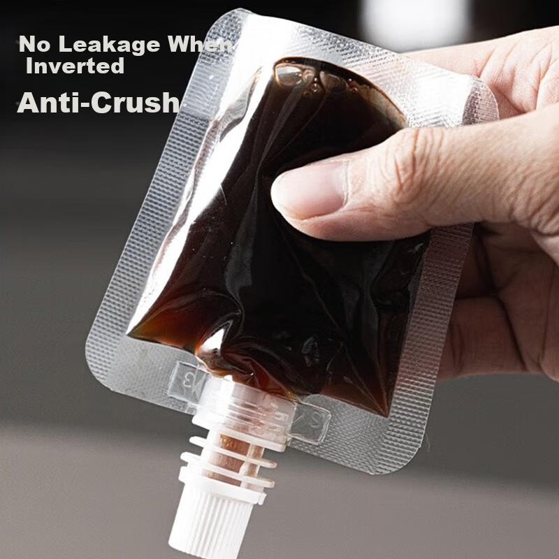 YOUAO Coffee Concentrate Dispensing Bags, 50ML*20 Pieces, Disposable Cold Brew Ice Drip Packaging Bags, Sealed Liquid Spout Portable Bags