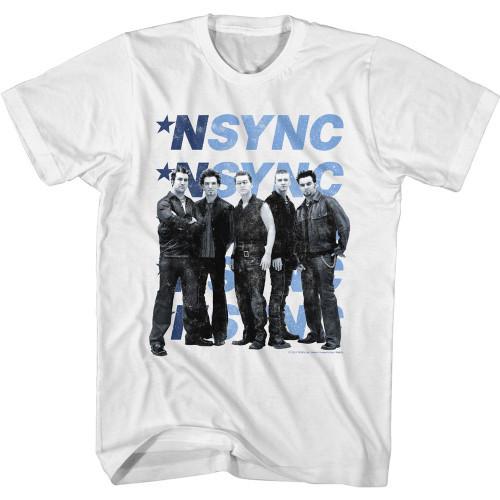 NSYNC Мульти-лого Белая футболка для взрослых Унисекс футболка