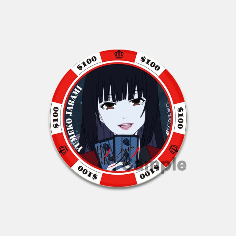 58 мм аниме манга KAKEGURUI брошь 58 мм круглая булавка для лацкана нагрудник Yumeko Jabami мультфильм косплей значок для одежды декор рюкзака подарки