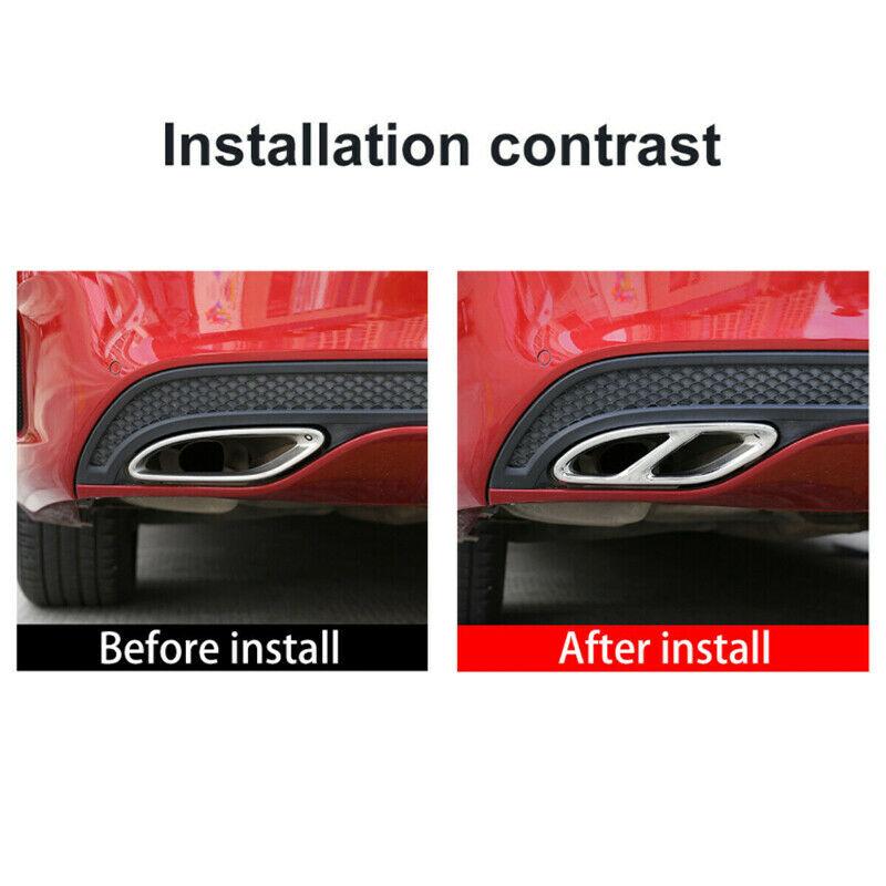 W213 задняя часть глушителя выхлопной трубы, наконечник, накладка, рамка для Mercedes Benz E Class E200 2016 2017 2018 автомобиля