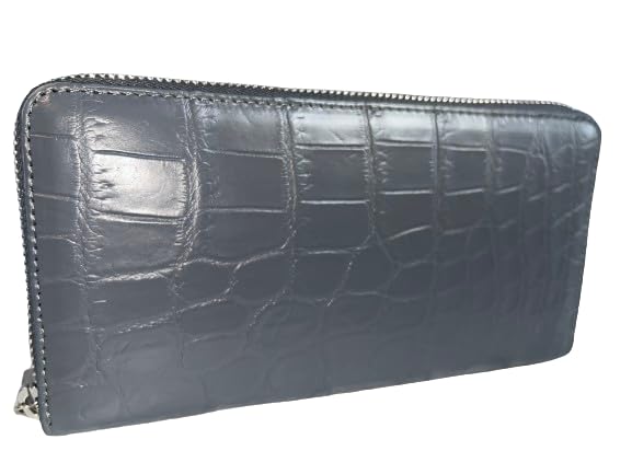 Длинный кошелек с круглой молнией в форме крокодиловой натуральной кожи в форме гарсона кошелек для монет из крокодиловой кожи крокодиловый кошелек из крокодиловой кожи кошелек унисекс