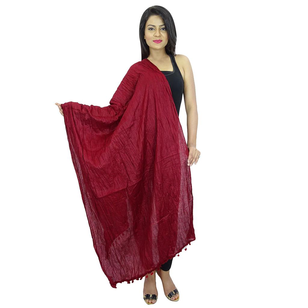 Длинный палантин из хлопковой смеси Dupatta Neck Wrap Women Wear Indian Scarves Chunni Gift For