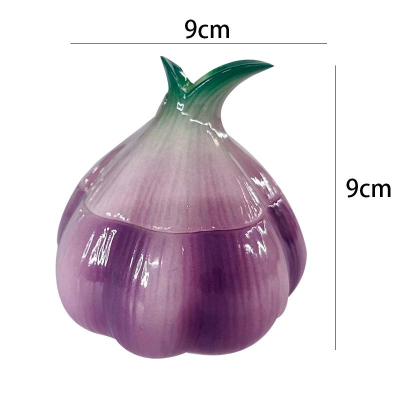 Креативная фиолетовая керамическая банка для хранения чеснока, изысканный кухонный контейнер для хранения, банка для конфет и орехов, многофункциональная коробка для хранения, декор