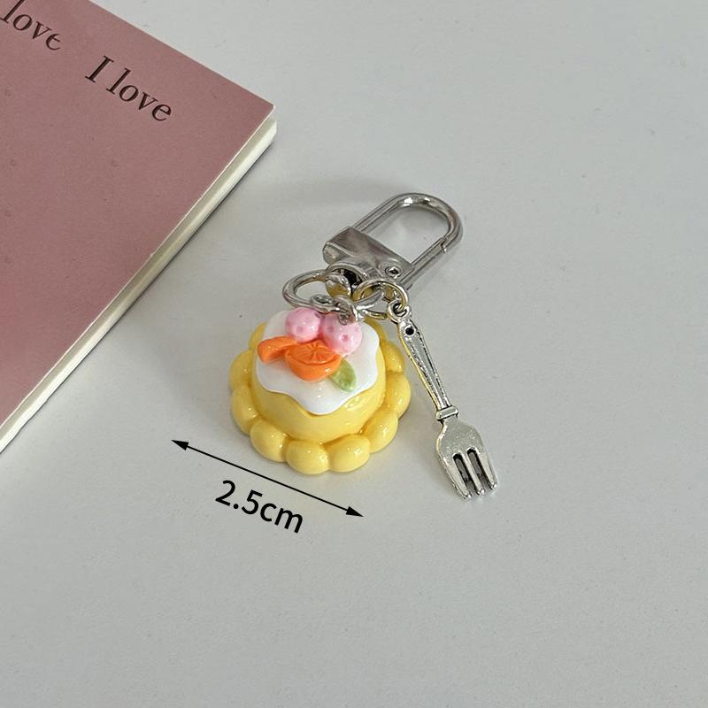 Творческий сладкий десерт торт вилка брелок кулон для женщин мужчин милый имитация еды рюкзак украшения аксессуары подарки