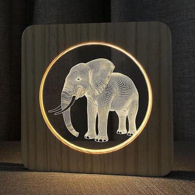 Animal Night Light Elephant Shape Led Table Lamp Creative Ambience Light