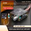 XY-301W Моно 30 Вт Bluetooth Цифровой аудиоусилитель Плата TWS Истинное беспроводное стерео Аудио для динамиков с поддержкой DC 9-24 В Приложение