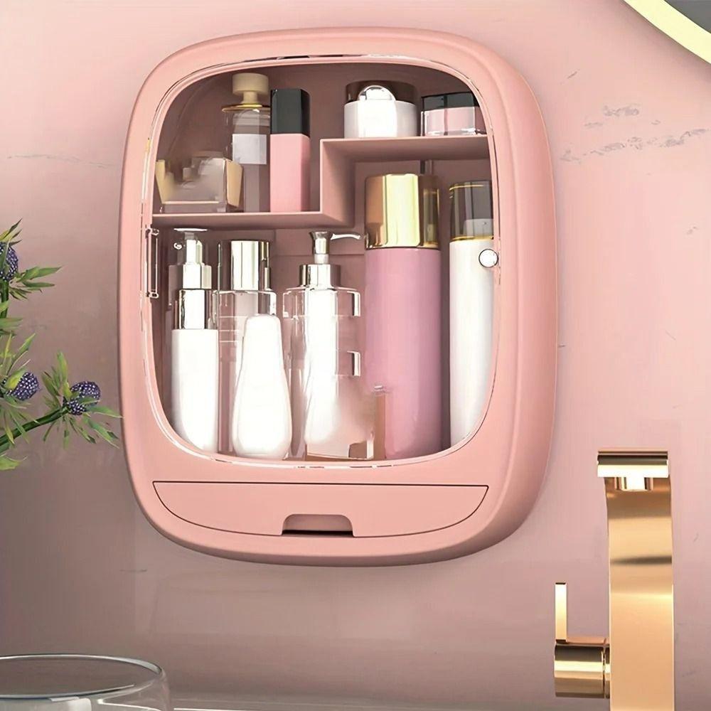 Wall-mounted Makeup Organizer Waterproof Storage Box High Quality Cosmetic Display Cases Bathroom
