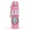 1PC Club Emblem Logo Print 750ml Color Plastic Sports Water Bottle Leakproof Flip Straw Lid Suitable for Sports Office Home Use
