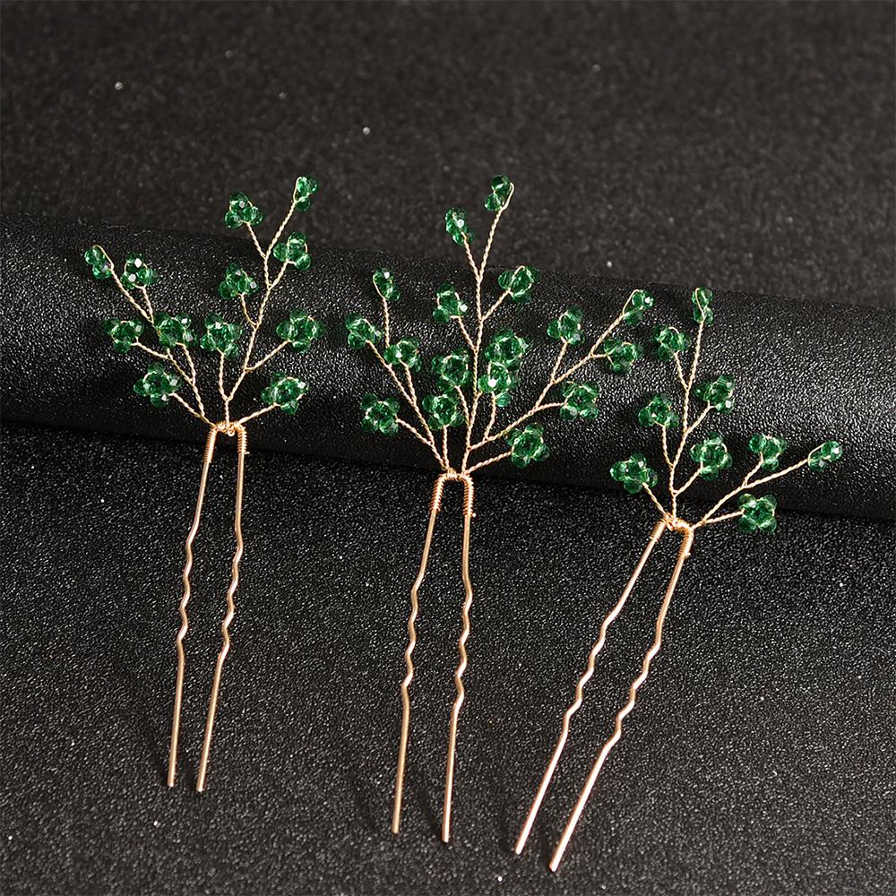 Handmade Pearl Hairpins U-Shaped Updo Decoration Vintage Hair Jewelry Gift for Women