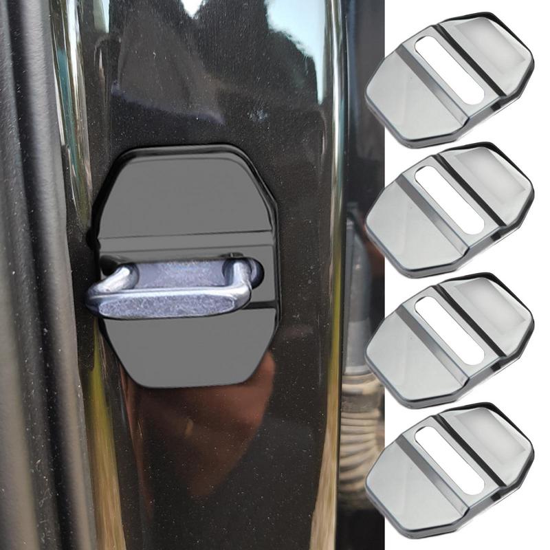 Крышка замка двери фургона из нержавеющей стали, ограничитель двери транспортного средства, защитный кожух, защелка двери, отделка цилиндра замка, хромированная крышка, ограничитель двери транспортного средства