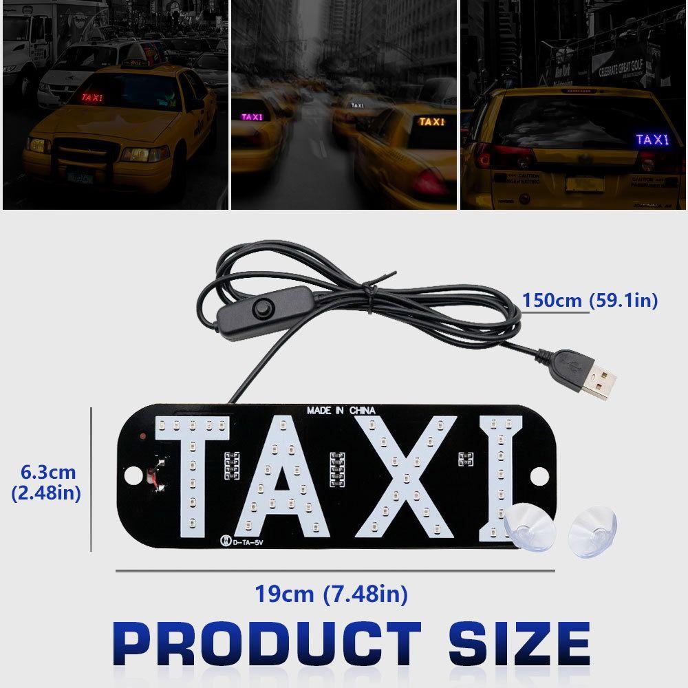 T-A-X-I LED Taxi Sign Light Creative Auto Indicator Lamp Taxi Led Light Panel Accessories
