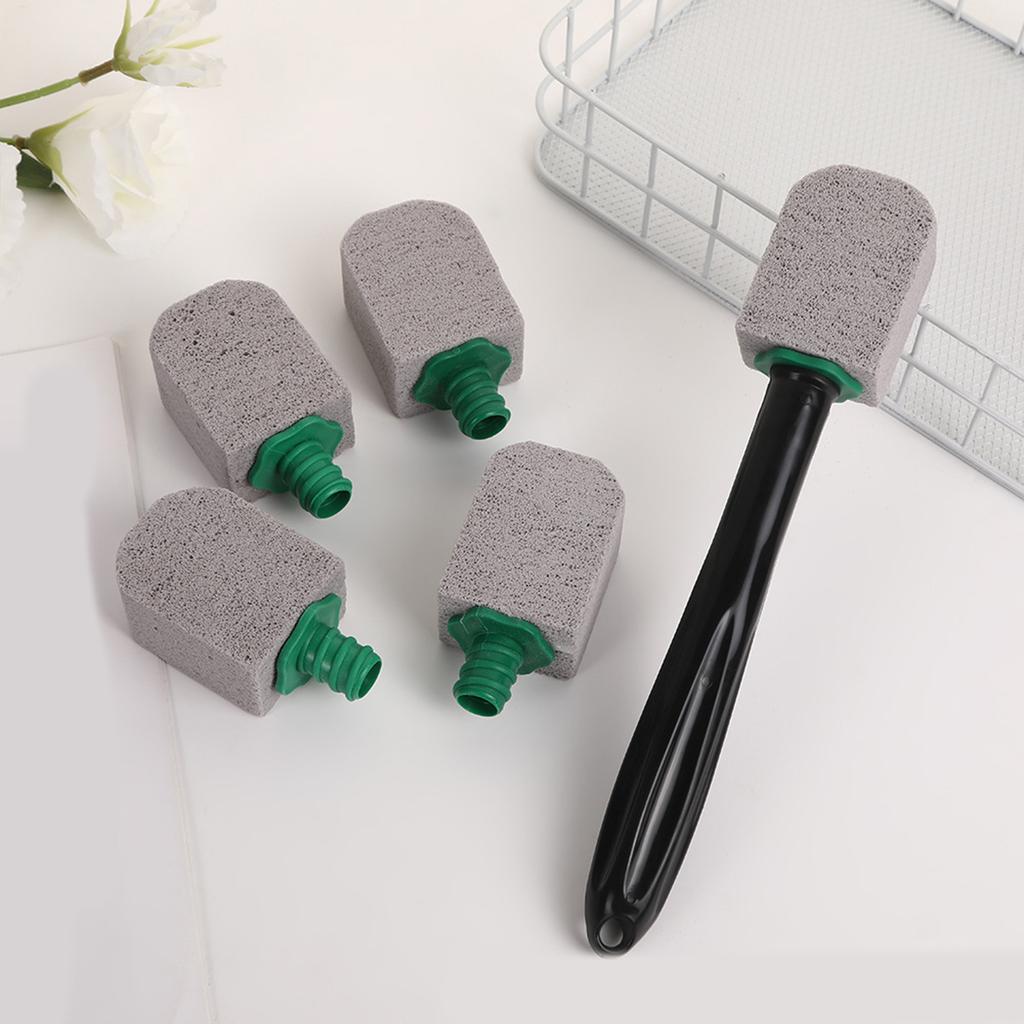 Pumice Toilet Brush With Extended Handle And Non Slip Grip For Effortless Stain Removal And Hygienic Bathroom Cleaning