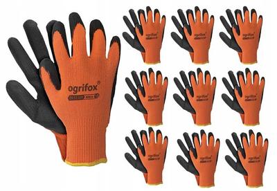 Work Gloves / Insulated / Orange-Black / Size: 10 - / Ox-Winua_Pb - 10 Pcs