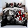 3D R-Resident Evil Games Gamer  Comforter Bedding Set,Duvet Cover Bed Set Quilt Cover Pillowcase,king Queen Size Bedding Set Kid