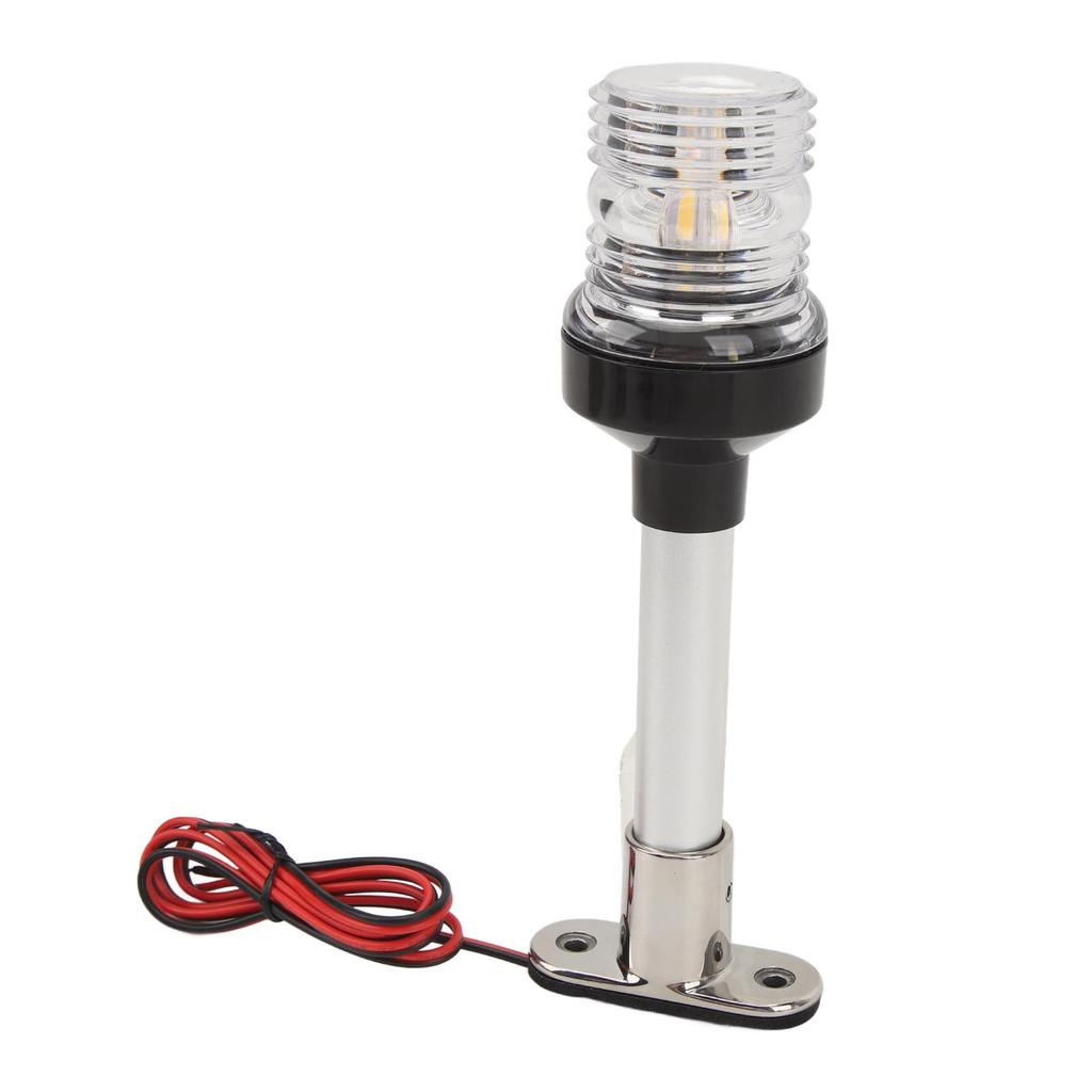 8 Inch Boat Stern Light IP66 Waterproof Over 2NM Visibility Stainless Steel Base Round Boat Anchor Light for Fishing