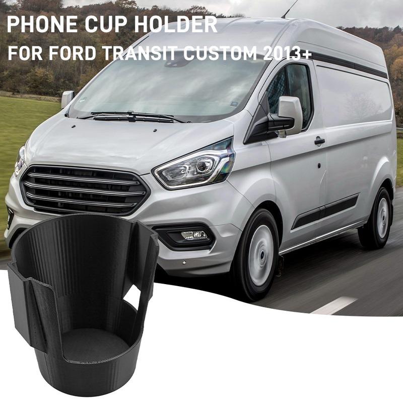 2-IN-1 Phone Bracket Plastic Cup Holder For Ford Transit Custom 2013+