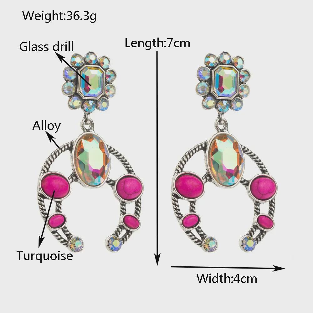 Turquoise Geometric Multi-layer Bohemian Earrings