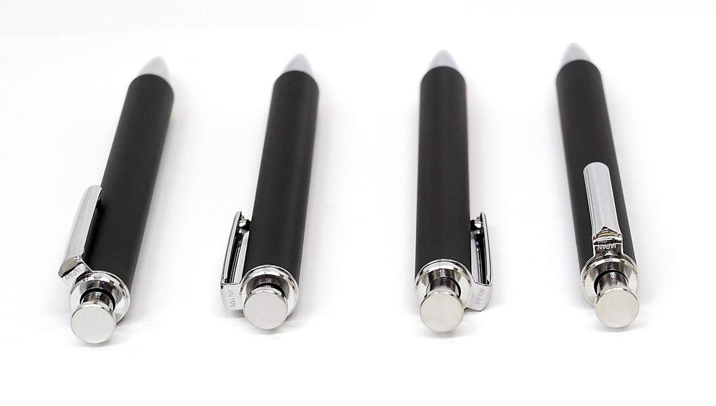 Тонкий пенал из воловьей кожи, красно-коричневый, набор, экструдированный резиновый стержень, латунная шариковая ручка, черный цвет ASCR-HS301B