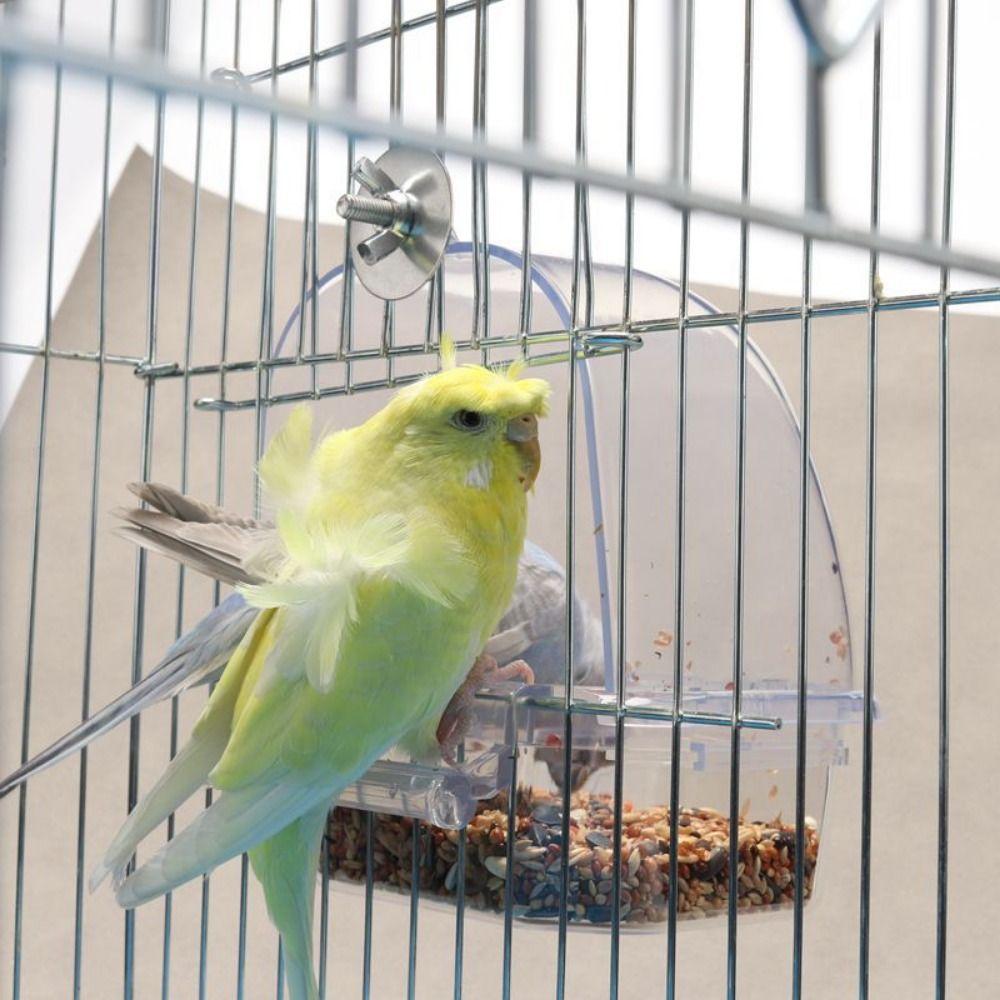 Anti scattering Plastic Parrot Feeding Trough Bird Accessories Bird Cage Feeder Bird Food Container