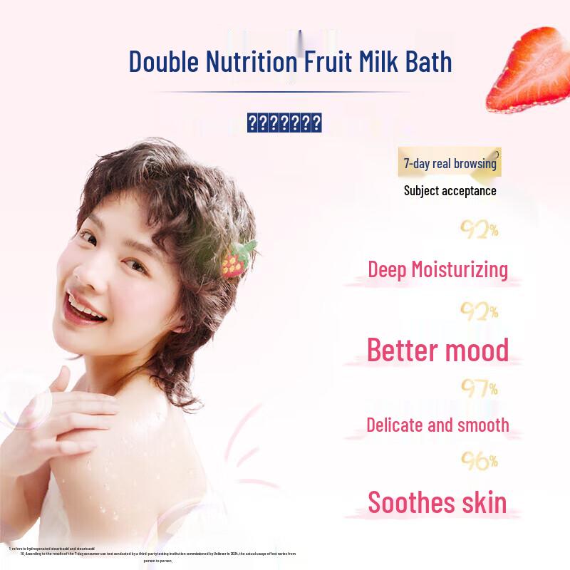 Dove Sweet Strawberry Oat Milk Cloud Bubble Shower Foam