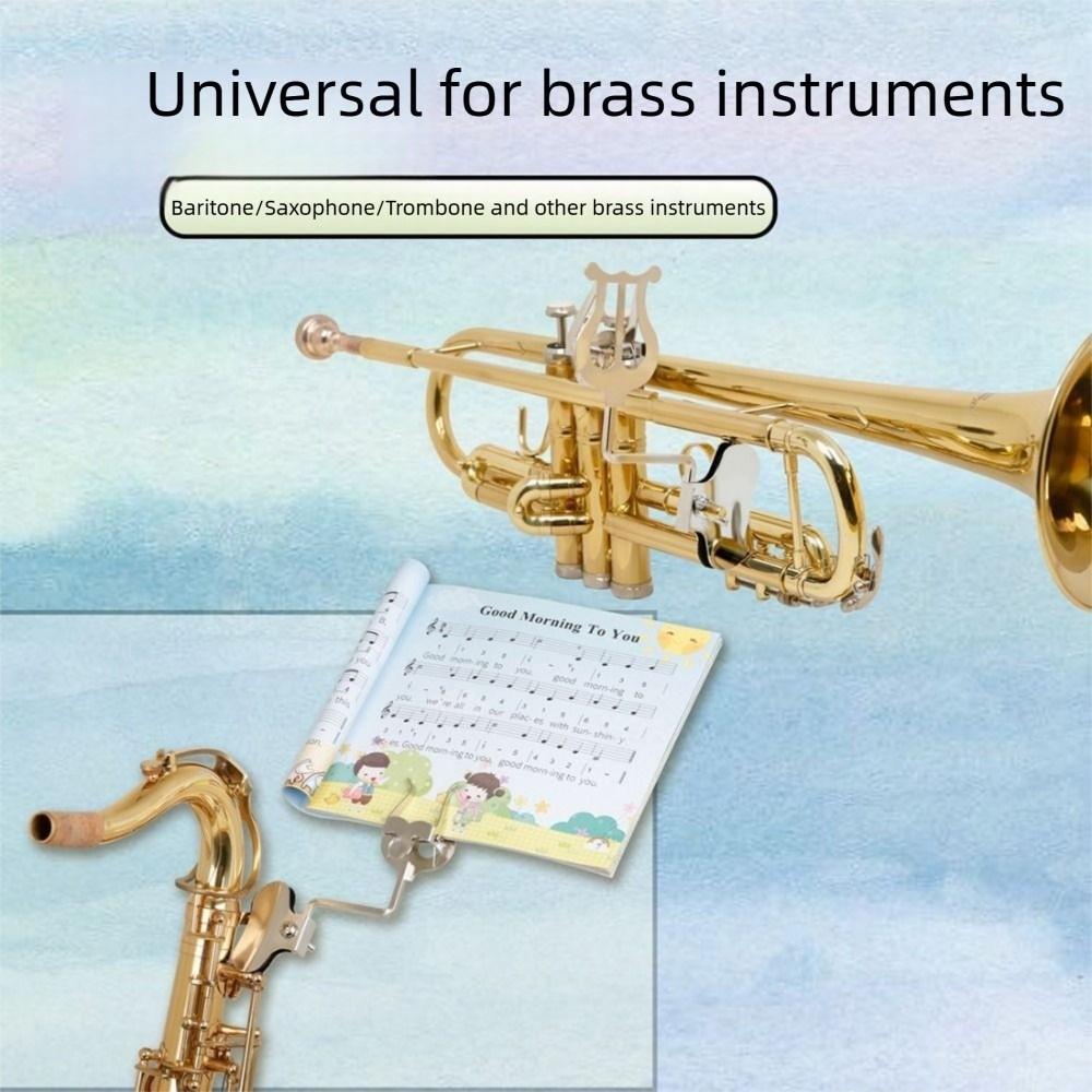 Крепление-зажим Маршевый зажим Музыкальный инструмент Трубка тромбона Стойка для нот Латунь Выступление