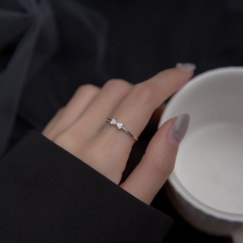 925 Sterling Silver Bow Ring - Women's Adjustable Open Design, Trendy Niche Style Jewelry