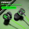FONKEN Type C 3.5mm L Jack Magnetic Gaming Wired Earphones Hifi Sound Noise Reduction In Ear Headset With Mic Earbud For Xiaomi Huawei