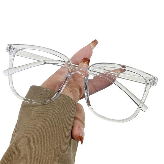 Очки унисекс с блокировкой синего света, большая овальная оправа в стиле ретро, ​​четкий обзор, прочный шарнир с полями, защита глаз, прозрачные очки с синим светом, очки