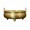 Incense Burner for Buddhist Altars, Pure Copper Incense Burner with Ash Spill Prevention (10cm Diameter, 5cm Height), Thick, Stable, and Unbreakable,