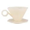 Coffee Filter Cup Resin Paperless Reusable Octagonal Pour Over Coffee Maker Filter Cone with Handle