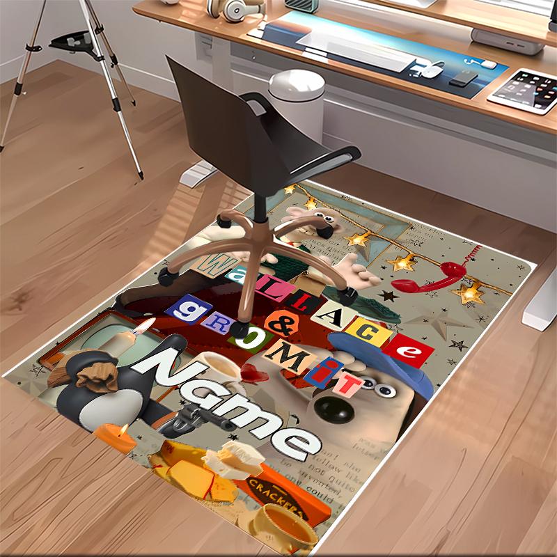 Custom personalization Wallace and Gromit Print Area Rug - Soft, Washable Non-Slip Indoor Mat,Living Room,Home&Office Decorative Rug
