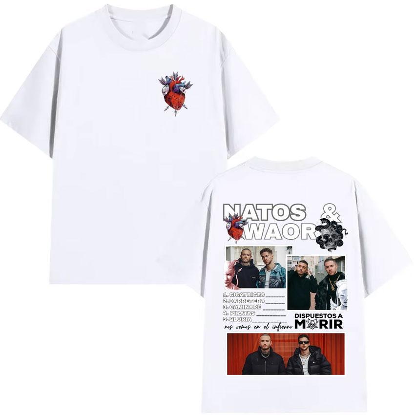 NATOS WAOR Travel Album 2025 Summer T-Shirt Trendy Men's and Women's T-Shirt Harajuku Cotton Super Large T-Shirt Unisex