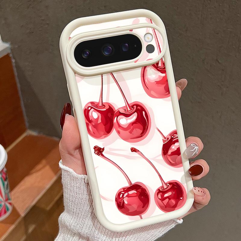 Красивый чехол с принтом вишни для Google Pixel 10 Pro XL, противоударный бампер, мягкая силиконовая задняя крышка для Pixel 9A 9 8 7 Pro 8A 7A