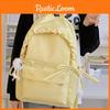 Simple Color Solid Lace Bow Design Student Backpack For School And Use Daily