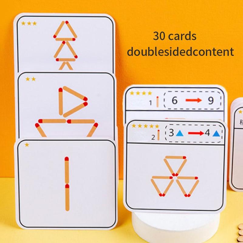 Спички-пазлы, игрушки «сделай сам», математическая настольная игра, мышление, логическое обучение, развивающие игрушки для детей, подарок на день рождения