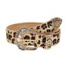 Блингблинг пояс для уличных танцев, джинсовый пояс, пояс для лайвхауса, панк поясная цепь, потрясающий леопардовый принт, стразы