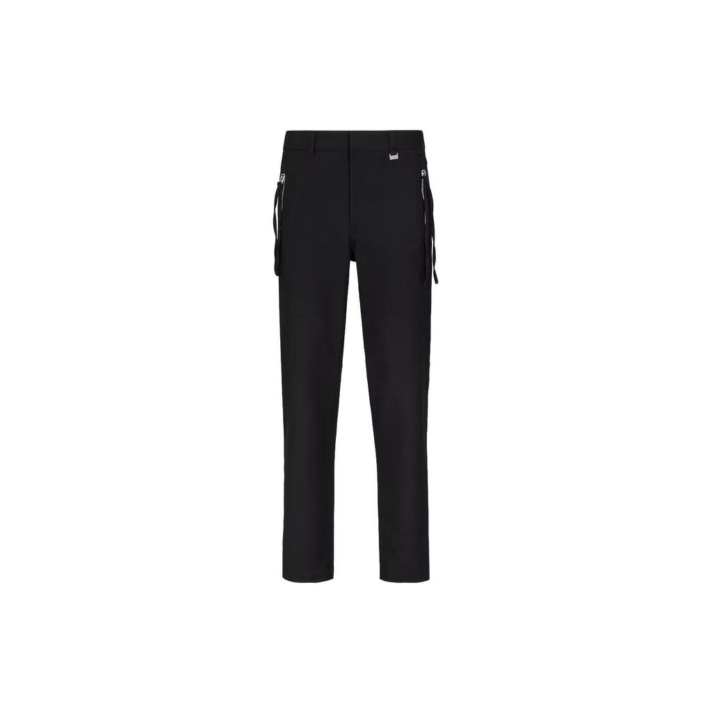 FENDI Casual Pants Men's Black Moderate Straight Fit Pants FB0869AMZAF0QA1