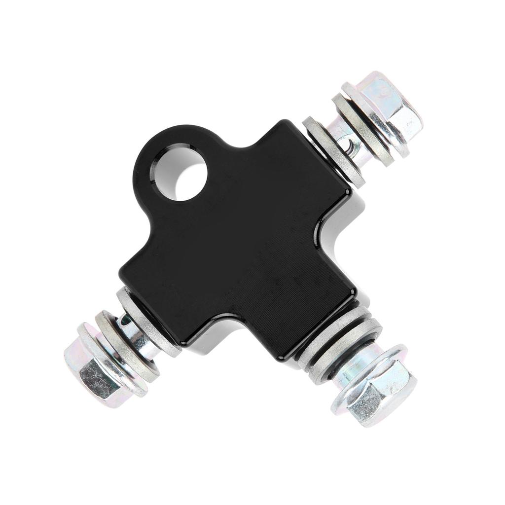 Tee Connector Coupling 3‑Way Tubing Hose Steel Universal for Motorcycle ATV ModificationBlack