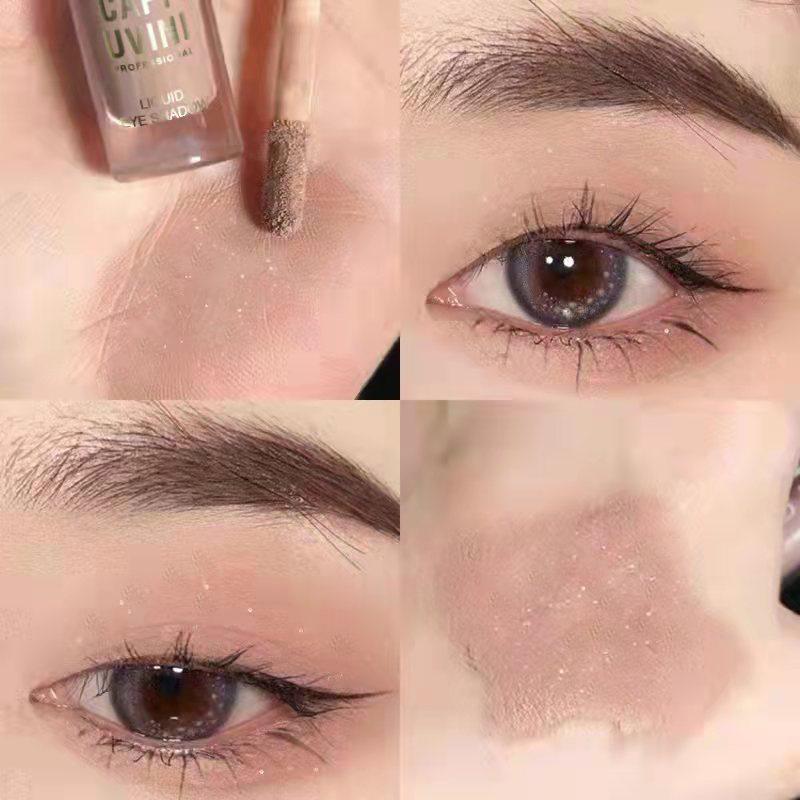 CAPPUVINI 8-цветные жидкие тени для век, стойкий натуральный макияж глаз, подходит для повседневного и праздничного использования