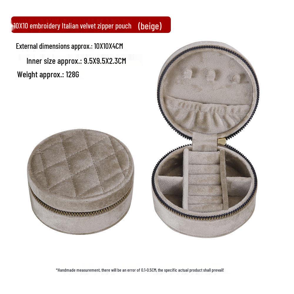 Роскошная бархатная шкатулка для украшений для колец, ожерелий и серег-пусетов - Портативное и элегантное решение для хранения