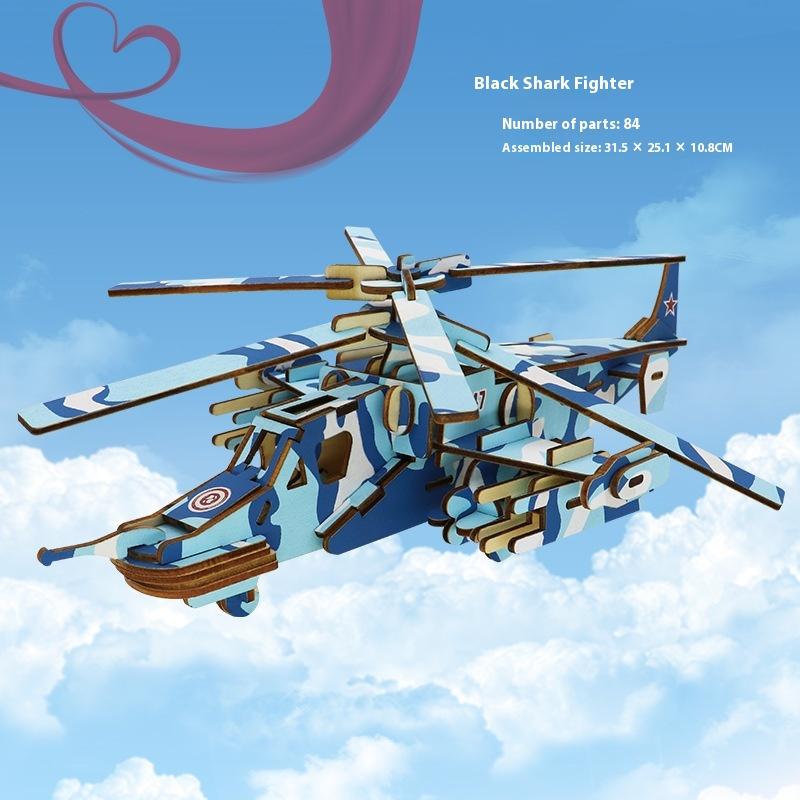 Мальчики деревянные 3D головоломки детские развивающие игрушки строительные блоки самодельные деревянные головоломки самолет игрушка