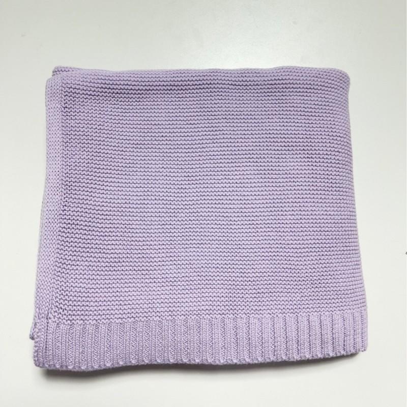 Soft Cotton Knit Baby Stroller Blanket Swaddle Wrap Nap Toddler Sofa Use
