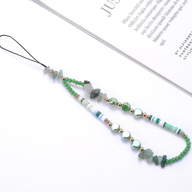 Модные женские акриловые глиняные каменные бусины, цепочка для мобильного телефона, ремешок для мобильного телефона, подвесной шнур, брелок для ключей, ювелирные изделия, настраиваемые