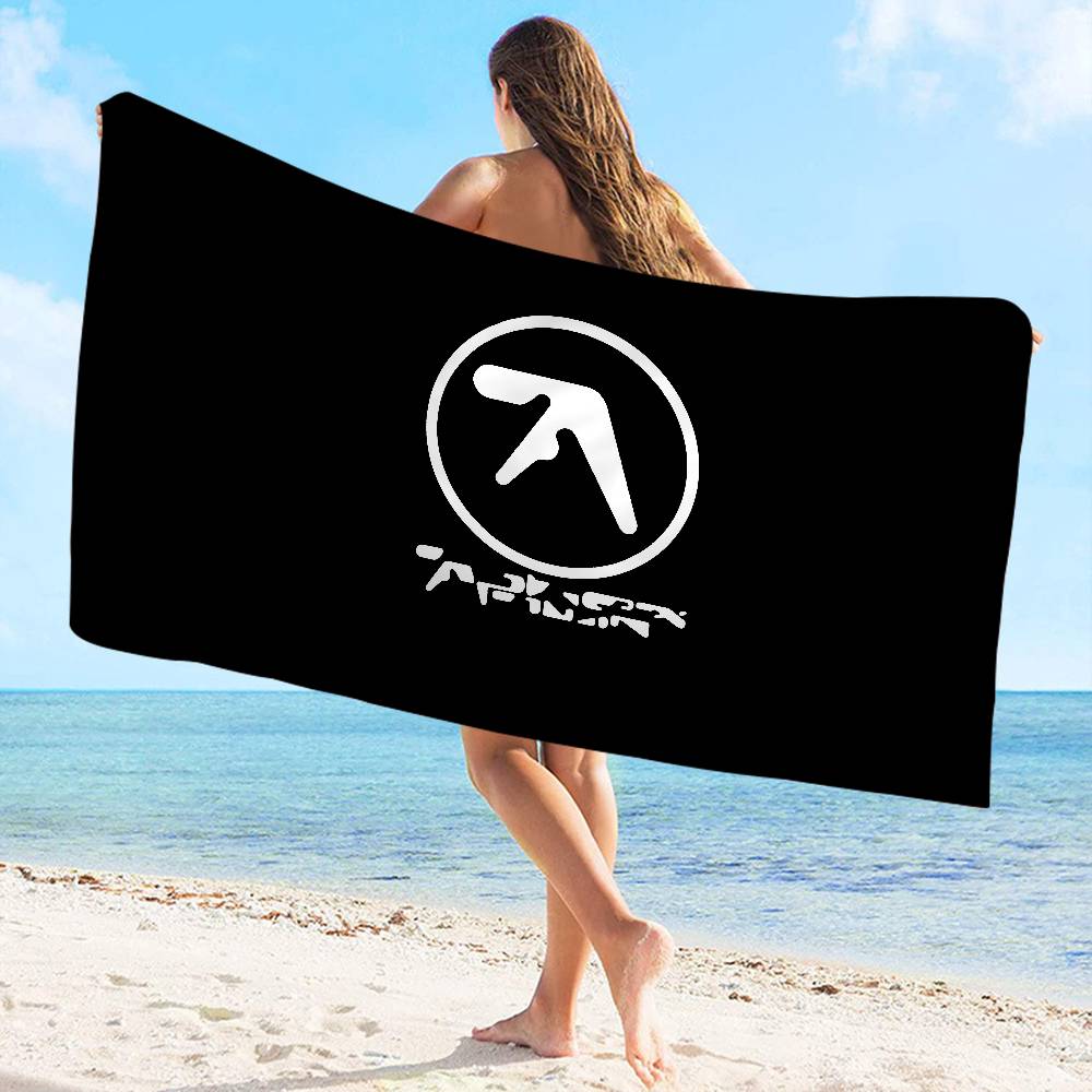 Aphex Twin Пляжное полотенце Цветные банные полотенца Для девочки Микрофибра Быстросохнущие На заказ Без песка Пляж Йога Спа Тренажерный зал Бассейн