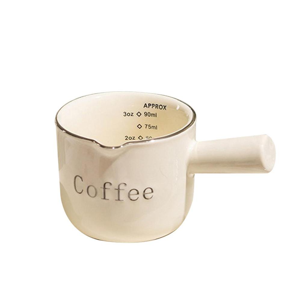 90Ml Concentrate Ceramic Graduated Measuring Cup With Handle Liquid Container Milk Cup