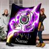 Personalized Custom Name Blanket - Omega Psi Phi Print Design,Blanket for Sofa,Bed,Travel,Camping - Soft and Warm, Great Gift