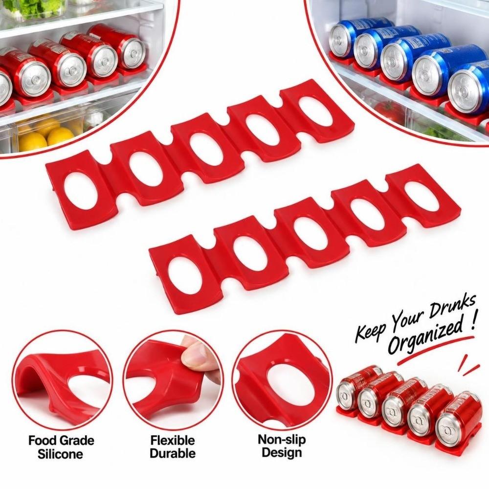2 PCS Foldable Design Bottle Stacking Rack Red Beer Can Holder Can Stacking Rack  Kitchen Cabinet