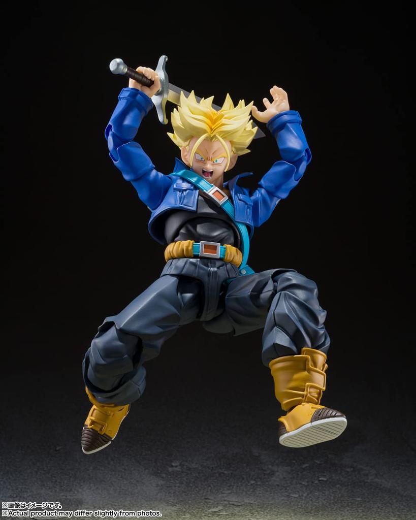 TAMASHII NATIONS Dragon Ball Z Super Saiyan Trunks Мальчик из будущего 140 мм ПВХ ABS окрашенная подвижная фигурка SHFiguarts - - Приблизительно. &