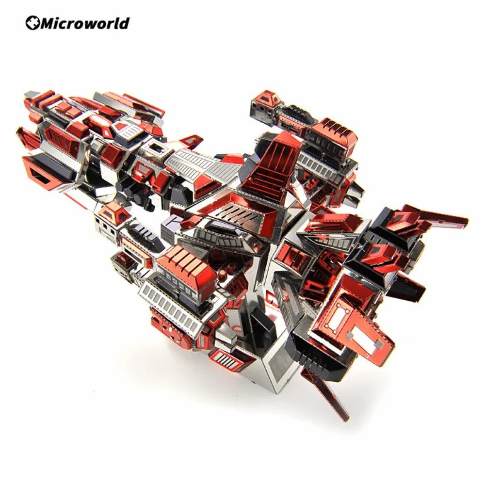Microworld 3D Металлические Пазлы Игры Модель Космического Корабля Ракетоплан Сборка Своими Руками Обучающие Игрушки Подарок Ребенку на День Рождения Для Игр на Вечеринке
