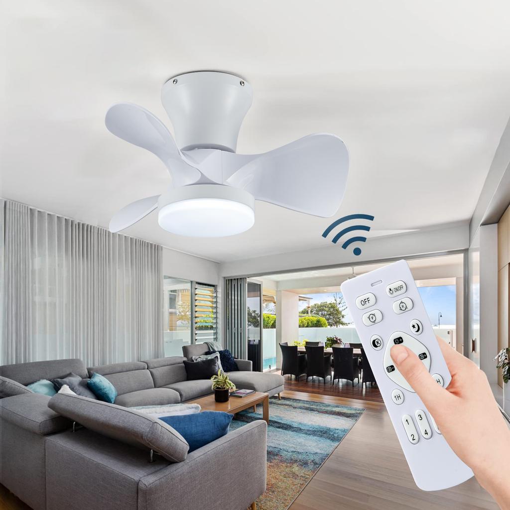 IRALAN Modern ceiling fans with light and silent led ceiling fan lighting Living room lights kitchen bedroom office home fan
